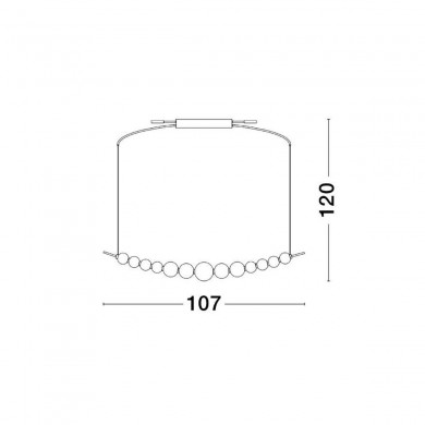 Suspension PERLA 32W LED Or NOVA LUCE 9695205