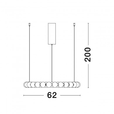 Suspension PERLA 54W LED Or NOVA LUCE 9695230