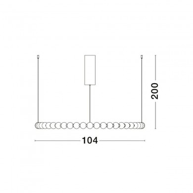 Suspension PERLA 96W LED Or NOVA LUCE 9695232