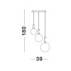 Suspension HOOK 25,8W LED Or satiné Blanc NOVA LUCE 9695223