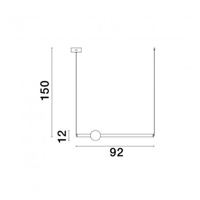 Suspension NEUTRON 10W LED Or H150 NOVA LUCE 9054452