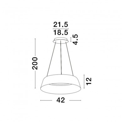 Suspension ALBA 40W LED Blanc Or Champagne NOVA LUCE 9345655