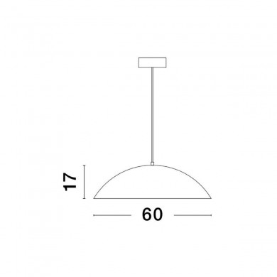 Suspension GLIM 47W LED Noir Bois Naturel NOVA LUCE 9081290