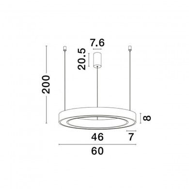 Suspension MORBIDO 50W LED Blanc NOVA LUCE 9345638