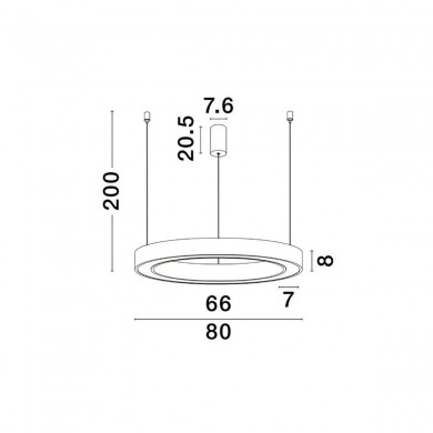 Suspension MORBIDO 60W LED Noir NOVA LUCE 9345642