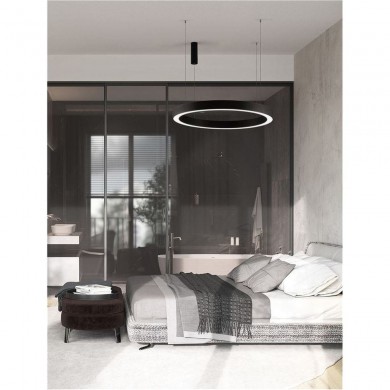 Suspension MORBIDO 80W LED Noir NOVA LUCE 9345645