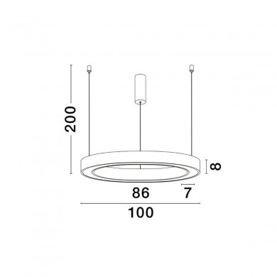Suspension MORBIDO 80W LED Noir NOVA LUCE 9345645