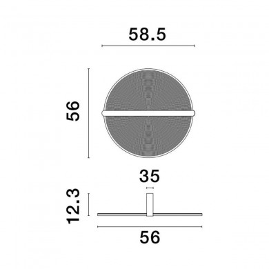 Plafonnier NOAH 36W LED Marron Café NOVA LUCE 9054447