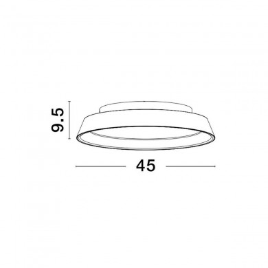 Plafonnier VELA 30W LED Blanc Café NOVA LUCE 9081260