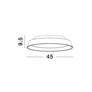 Plafonnier VELA 30W LED Noir Café NOVA LUCE 9081270