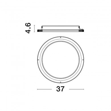 Plafonnier OGGY 30W LED Blanc Sable NOVA LUCE 9212917