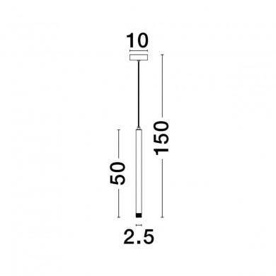 Suspension TRIMLE 3W LED Or H50-150 NOVA LUCE 9287918