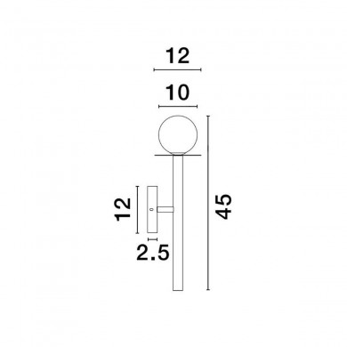 Applique murale PIELO 1x5W G9 Noir NOVA LUCE 9043310