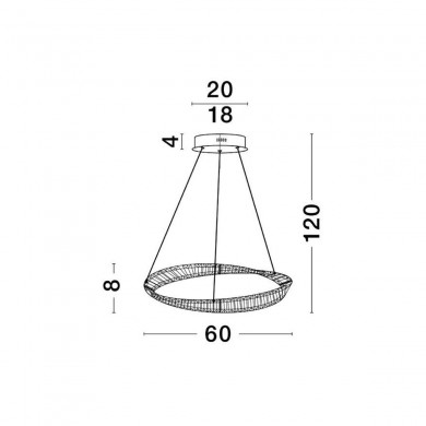 Suspension AURELIA 36W LED Or NOVA LUCE 9333061