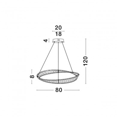 Suspension AURELIA 45W LED Or NOVA LUCE 9333062