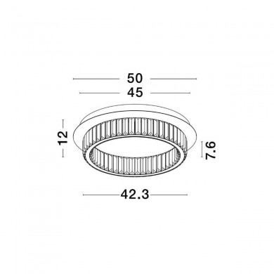 Plafonnier AURELIA 29W LED Chrome NOVA LUCE 9333071