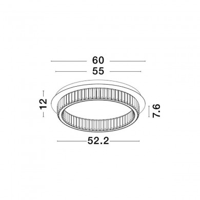 Plafonnier AURELIA 40W LED Chrome NOVA LUCE 9333072