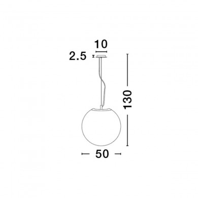 Suspension NEVOSO 1x12W E27 Blanc L50 NOVA LUCE 920423