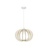 Suspension OTTOLINE 1x12W E27 Blanc Bois naturel NOVA LUCE 9620123