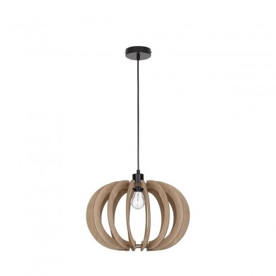Suspension OTTOLINE 1x12W E27 Noir Marron NOVA LUCE 9620124