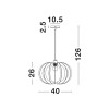 Suspension OTTOLINE 1x12W E27 Noir Marron NOVA LUCE 9620124