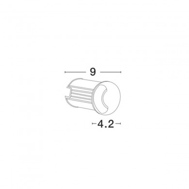 Encastré extérieur BANG 1W LED Nickel satiné 15,6LM NOVA LUCE 9203111