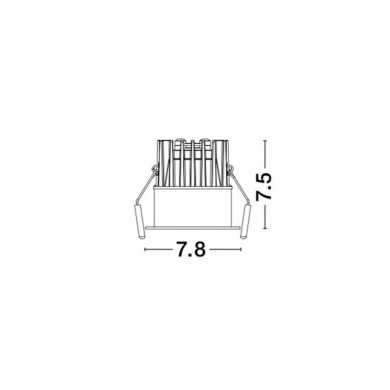 Applique extérieure BLADE 12W LED Noir H7,5 NOVA LUCE 9232115