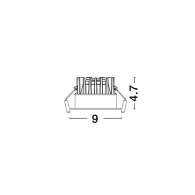 Applique extérieure BLADE 12W LED Noir H4,7 NOVA LUCE 9232118