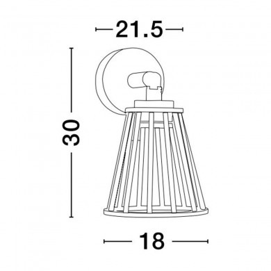 Applique extérieure CARINA 6W LED Noir NOVA LUCE 9060208