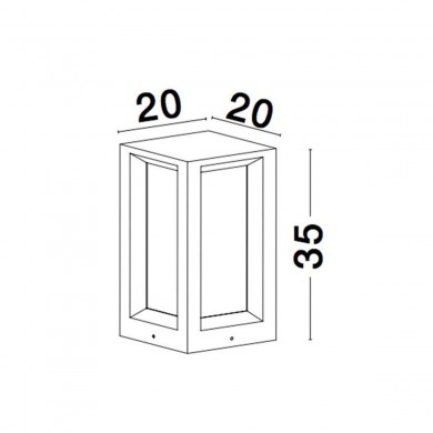 Spot extérieur CASTRO 1x12W E27 Gris NOVA LUCE 9739351