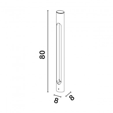 Borne extérieure ELLERY 12W LED Noir H80 NOVA LUCE 9100918