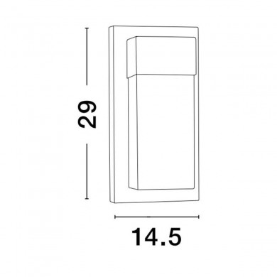 Applique extérieure LETO 18W LED Noir 9060202 NOVA LUCE 9060202