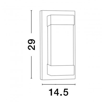 Applique extérieure LETO 18W LED Noir 9060203 NOVA LUCE 9060203