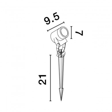 Spot extérieur VIDA 1x10W GU10 Noir NOVA LUCE 9026128