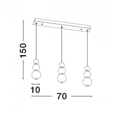 Suspension FLEA 24W LED Or NOVA LUCE 9695243