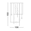 Suspension ACROBAT 105,8W LED Noir NOVA LUCE 9695259