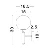 Suspension MONET 1x12W E27 Or H30 NOVA LUCE 9080125