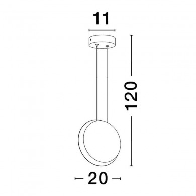 Suspension SHELL 7W LED Noir Sable NOVA LUCE 9695248