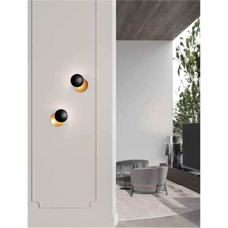 Applique murale SHELL 7W LED Noir Sable NOVA LUCE 9695247