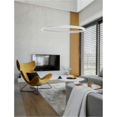 Suspension ELOWEN 106W LED Blanc Sable NOVA LUCE 9345667