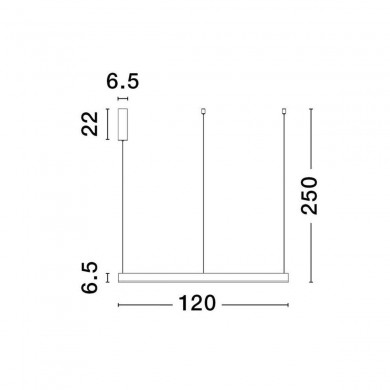 Suspension ELGEMA 70W LED Blanc Sable NOVA LUCE 9530219