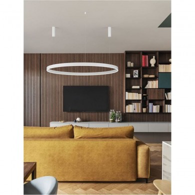 Suspension MOTIF 80W LED Blanc Sable NOVA LUCE 9530221