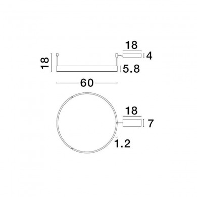 Plafonnier MOTIF 45W LED Blanc Sable NOVA LUCE 9063602