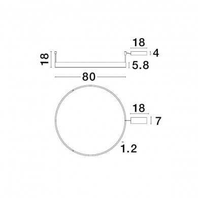 Plafonnier MOTIF 50W LED Bronze NOVA LUCE 9063603