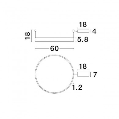 Plafonnier MOTIF 45W LED Noir Sable NOVA LUCE 9063601