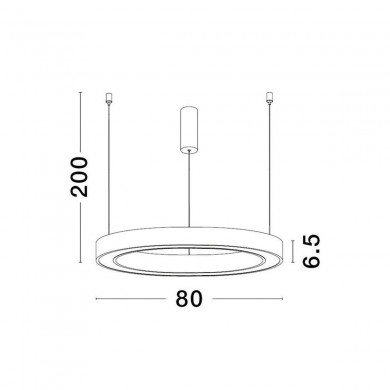 Suspension ELOWEN 50W LED Noir Sable NOVA LUCE 9558604