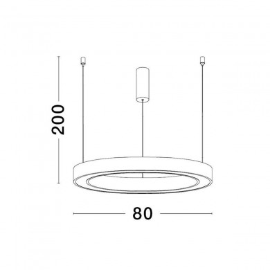 Suspension STING 50W LED Blanc Sable NOVA LUCE 9558603