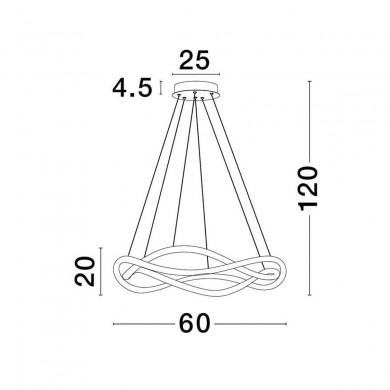 Suspension JINAL 34W LED Noir NOVA LUCE 9348102