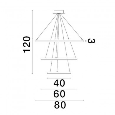 Suspension EMPATIA 108W LED Or NOVA LUCE 9172869