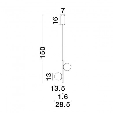 Suspension NUVOLE 16W LED Noir Sable NOVA LUCE 9061436